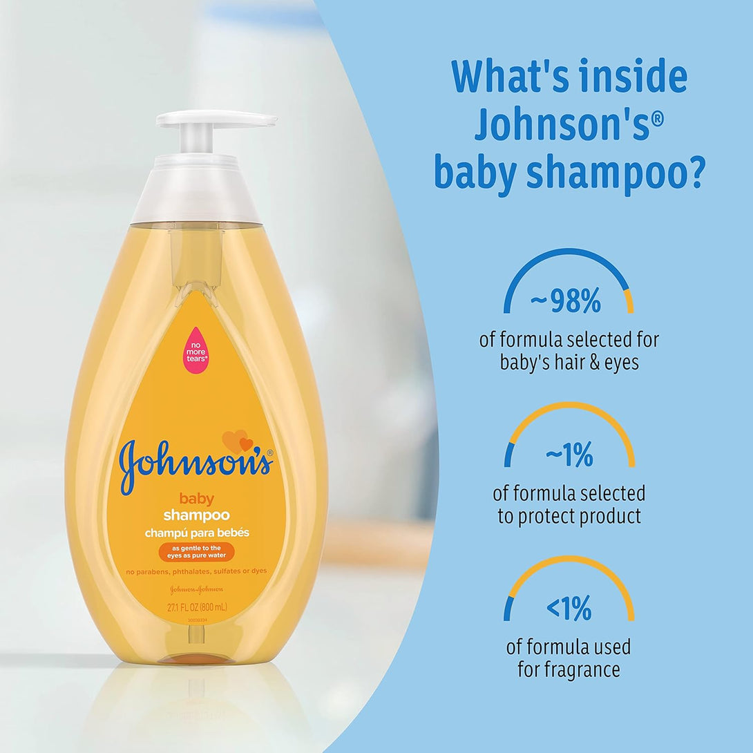 Johnson'S Baby Tear Free Shampoo, No Parabens/Phthalates/Sulfates/Dyes, Fresh, 13.6 Fl Oz