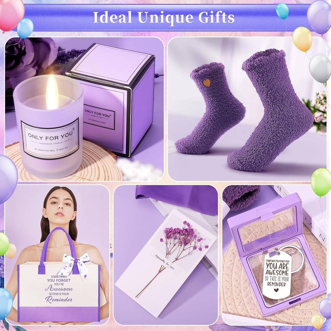 13PCS Birthday Gifts for Women,Mom, Wife, Girlfriend, Sister, Her- Self Care Package Get Well Soon Gifts Basket for Women Lavender Relaxing Spa Gifts Care Package Mothers Day Baskets for Mom