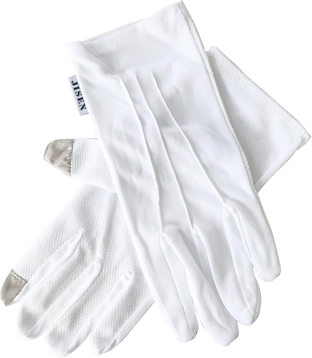 JISEN Men Police Formal Tuxedo Honor Guard Parade Nylon Cotton Gloves 26Cm