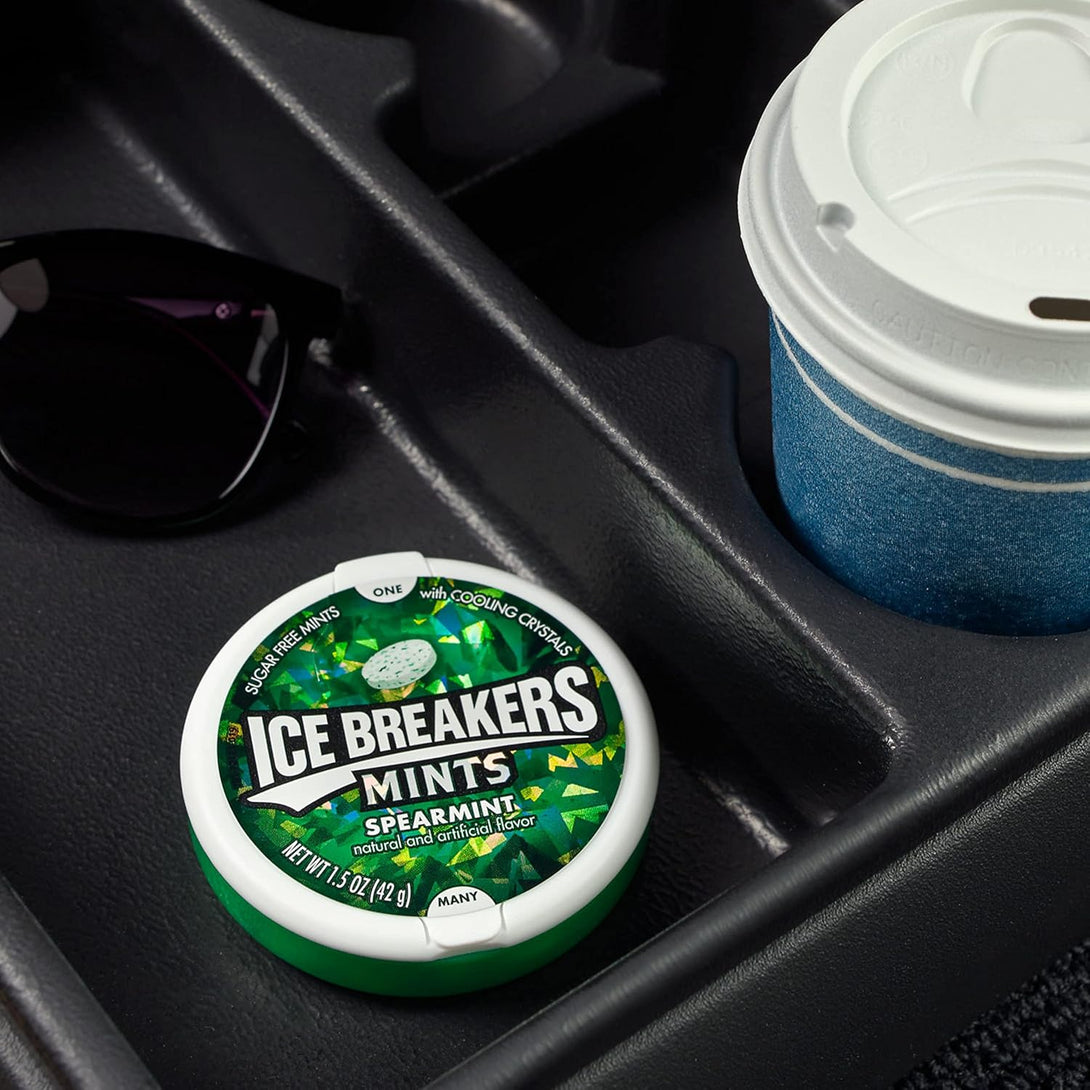 ICE BREAKERS Spearmint Sugar Free Mints Tins, 1.5 Oz (8 Count)