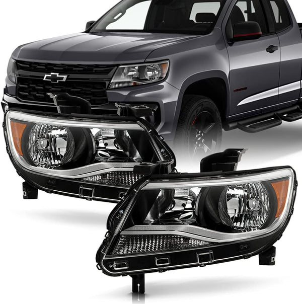 ACANII - For2015-2022 Chevy Colorado Headlights Headlamps Head Lights Lamps Aftermarket Replacement Driver + Passenger