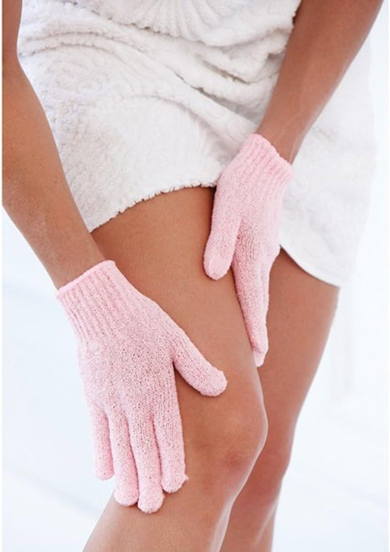 ATB 4 Pairs Exfoliating Gloves - Premium Scrub Wash Mitt for Bath or Shower - Luxury Spa Exfoliation Accessories for Men and Women
