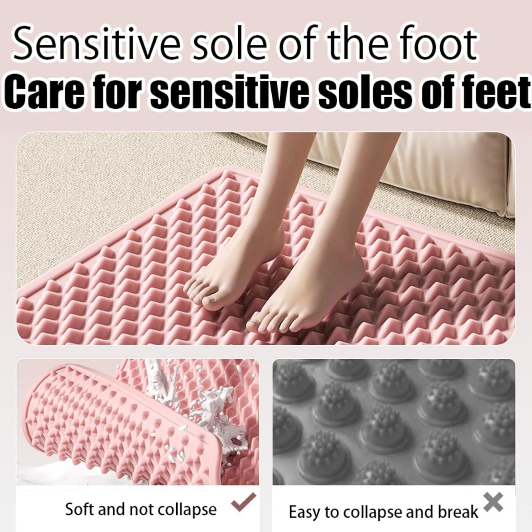 Lmljoo Silicone Cushion Portable Foot Reflexology Pad Foldable Foot Massage Mat Pressure Point Massage Mat Anti-Fatigue Standing Desk Mat Standing Pad Relieves