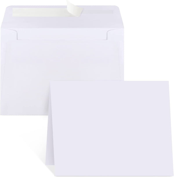 Joyberg Blank Cards and Envelopes 4X6, 30 Pack White Invitation Cardstock with 30 Pack Envelopes, Self-Seal Thank You Blank Greeting Cards and Envelopes, for All Occasions DIY, Print Custom