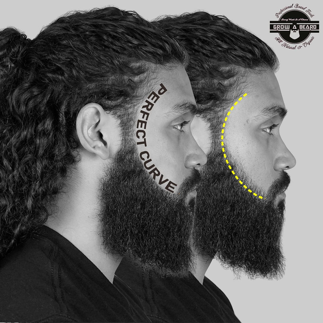 Beard Shaper & Beard Shaping Tool for Men, Beard Lineup Guide Template, Perfect for Styling and Edging, Includes Dual Action Beard Comb & Barber Pencil Liner