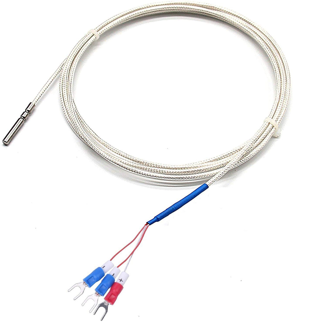 RTD Pt100 Temperature Sensor Probe, Jaybva Waterproof Stainless Steel Thermistor Three Wire High Precise Accuracy Range:-50℃ to 200℃ 6.6 Feet Wire