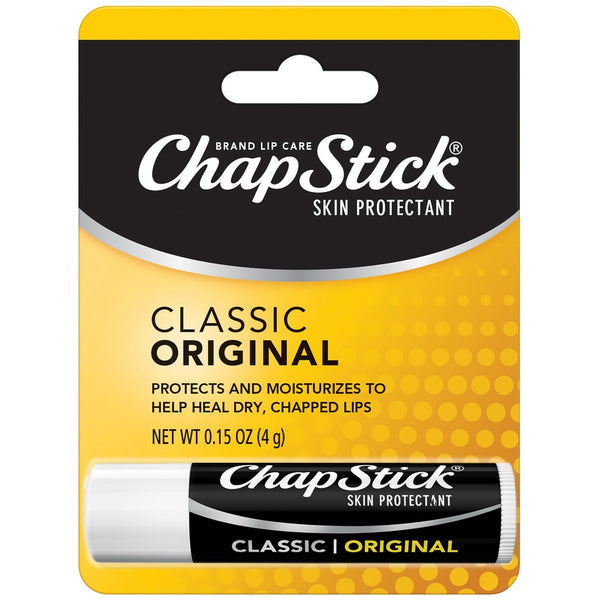 Chapstick Classic Original Lip Balm – Moisturizing Lip Care for Dry, Cracked Lips, 0.15 Oz Ea