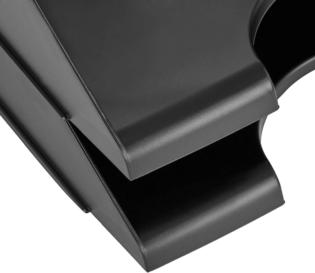 Amazon Basics Rectangular Stackable Office Letter Size Plastic Organizer Desk Tray, Pack of 2, 13.3" X 10" X 2.5", Black