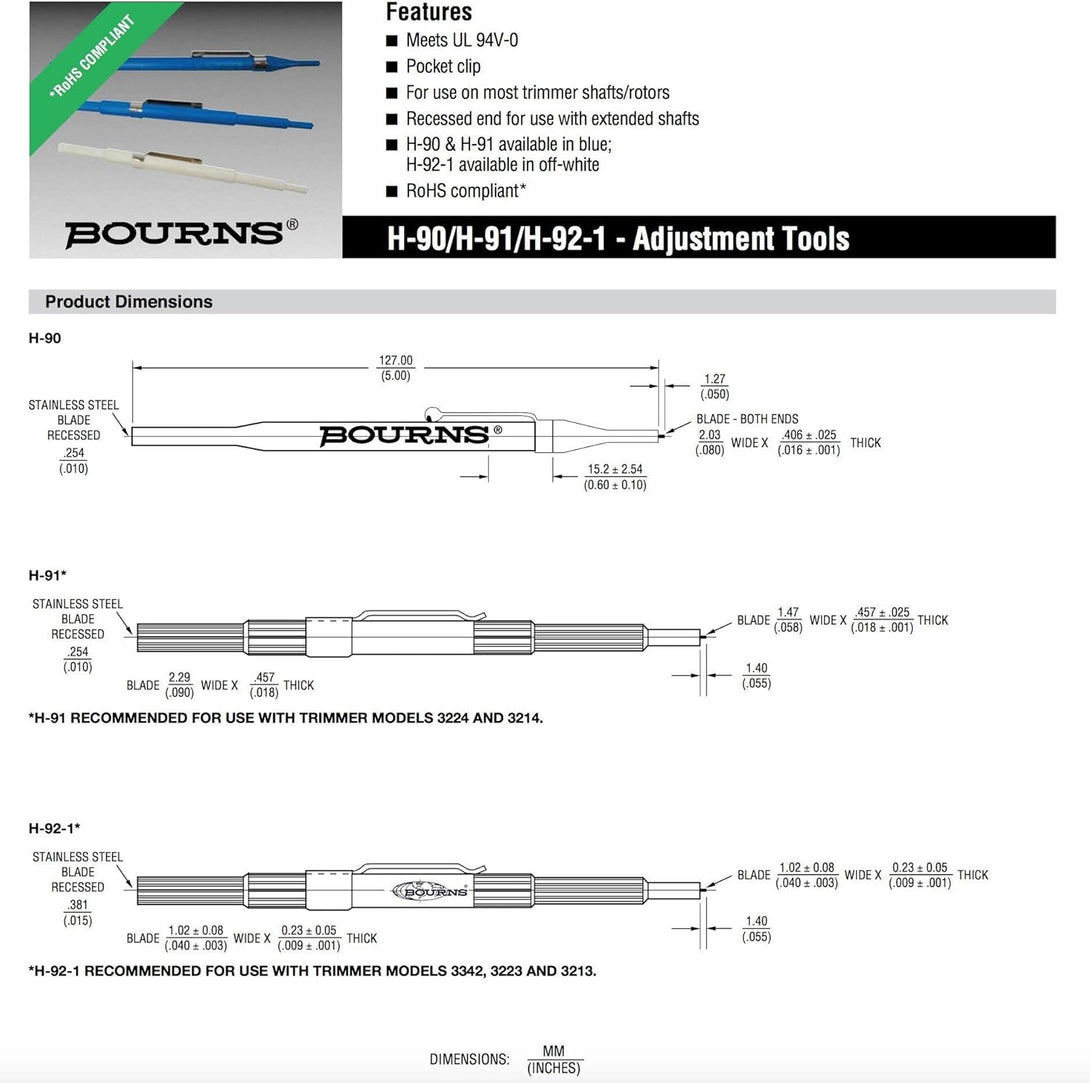 Potentiometer Tools & Hardware Adjust. Tool (Pack of 2)