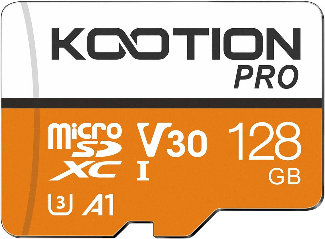KOOTION 128GB Micro SDXC UHS-I U3 V30 A1 Memory Card - High Speed TF Card for Phone, Camera