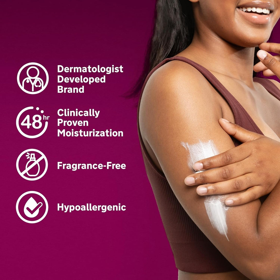Lubriderm Advanced Therapy Fragrance Free Moisturizing Hand & Body Lotion + Pro-Ceramide, Intense Hydration for Itchy, Extra Dry, & Sensitive Skin, Non-Greasy, Hypoallergenic, 16 Fl. Oz