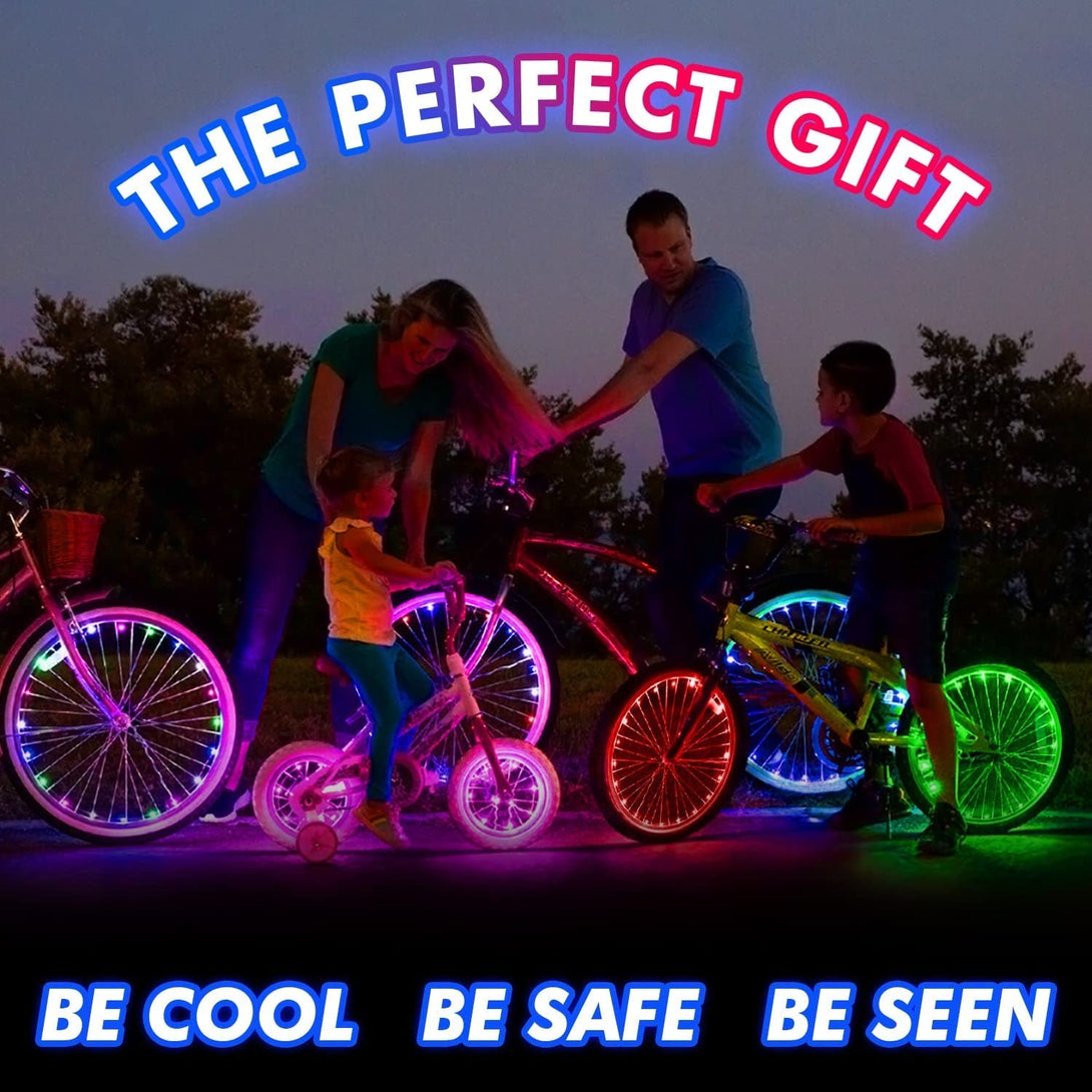 Activ Life LED Bike Wheel Lights with Batteries Included, Get 100% Brighter and Visible from All Angles for Ultimate Safety & Style (1 Tire Pack, Color Changing)