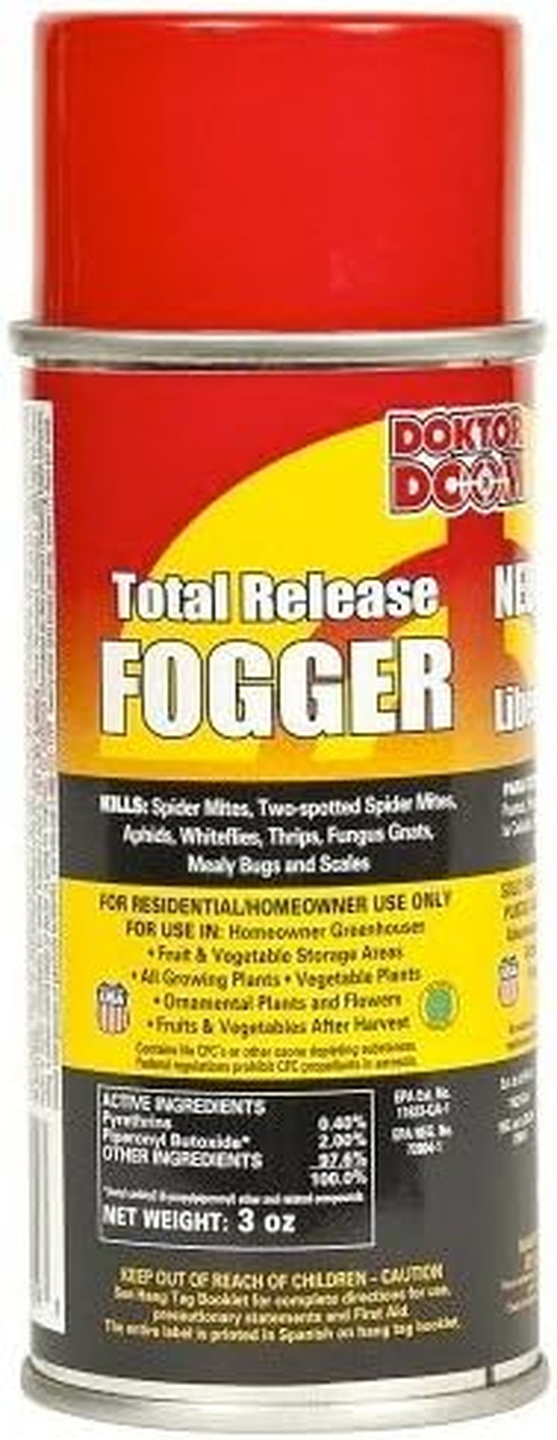 Doktor Doom DDTRF3OZ 3-Ounce Total Release Fogger, Mini, 3 Oz, Red