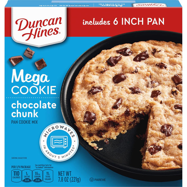 Duncan Hines Mega Cookie Chocolate Chunk Pan Cookie Mix, 7.8 Oz