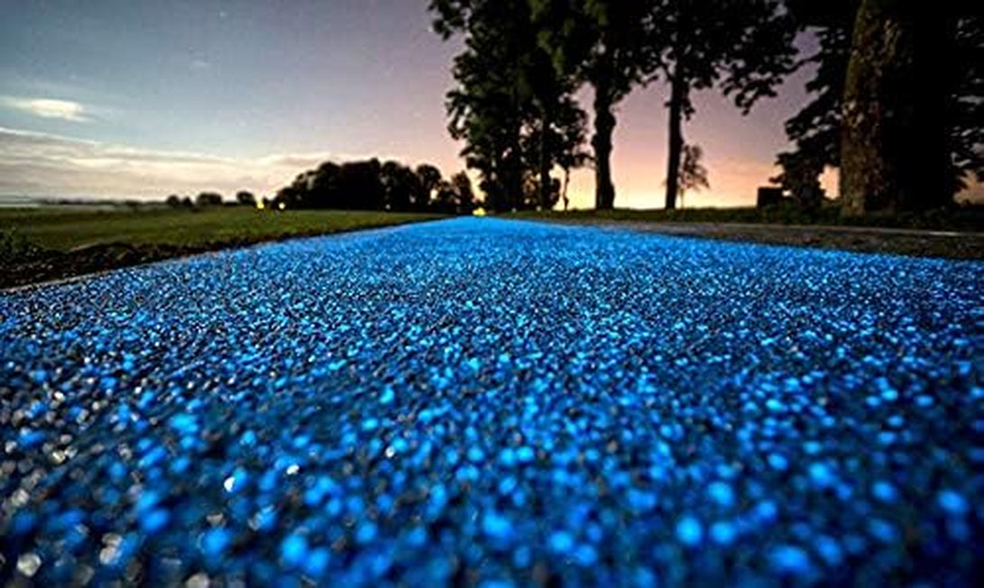 Oubest Fish Tank Rocks Glow Blue/Glow in the Dark Pebbles for Garden/Fish Tank/Aquarium/Plant Pots/Bonsai Walkway/Driveway 100Pcs