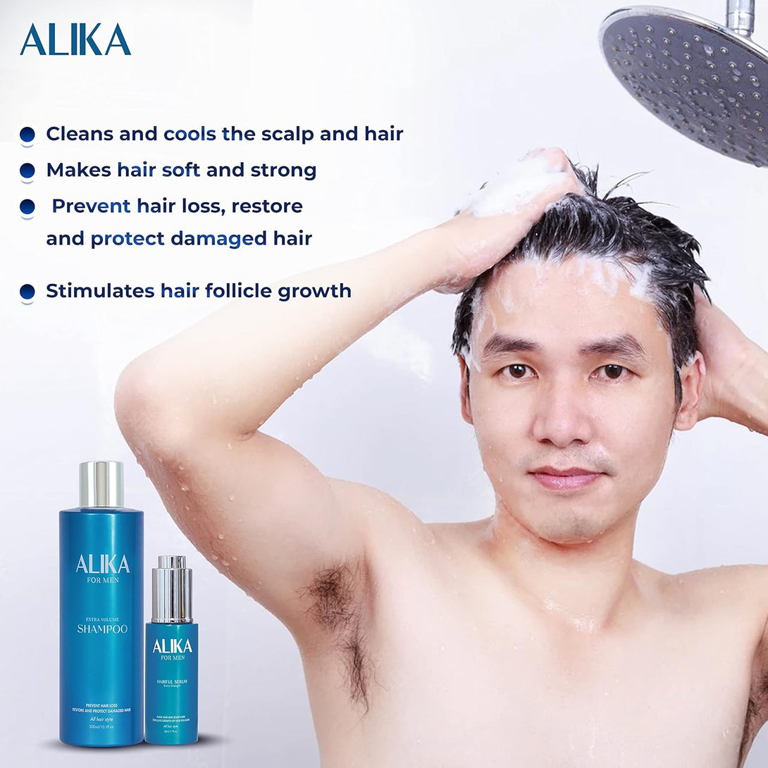 ALIKA Combo Shampoo and Serum Set Hair Growth for Men, Grow Gorgeous Hair Growth, Hair Loss Treatments, Suitable for Dry, Oily, Normal Scalp