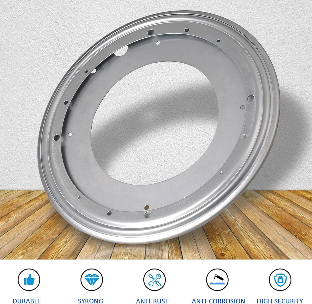 12-Inch Heavy Duty Lazy Susan Hardware, 6.3/16'' Thick Rotating Bearing Plate with 1000Lbs Capacity, Lazy Susan Turntable Bearing for 360 Degree Rotating Table, Serving Tray