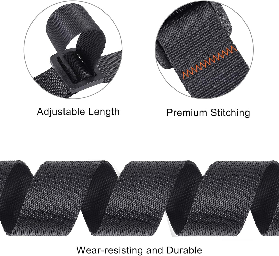 Buckle Straps with Clips, Adjustable Nylon Straps with Buckle, Packing Straps, Black 4 Pack (6’X1)