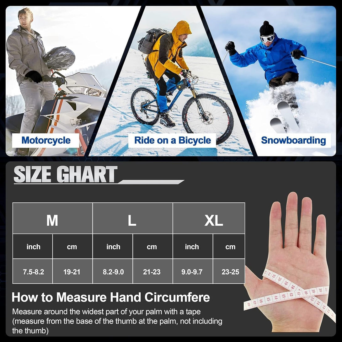 Winter Touchscreen Gloves - Cold Weather Windproof Warm Thermal for Running Cycling Outdoor Activities for Men and Women