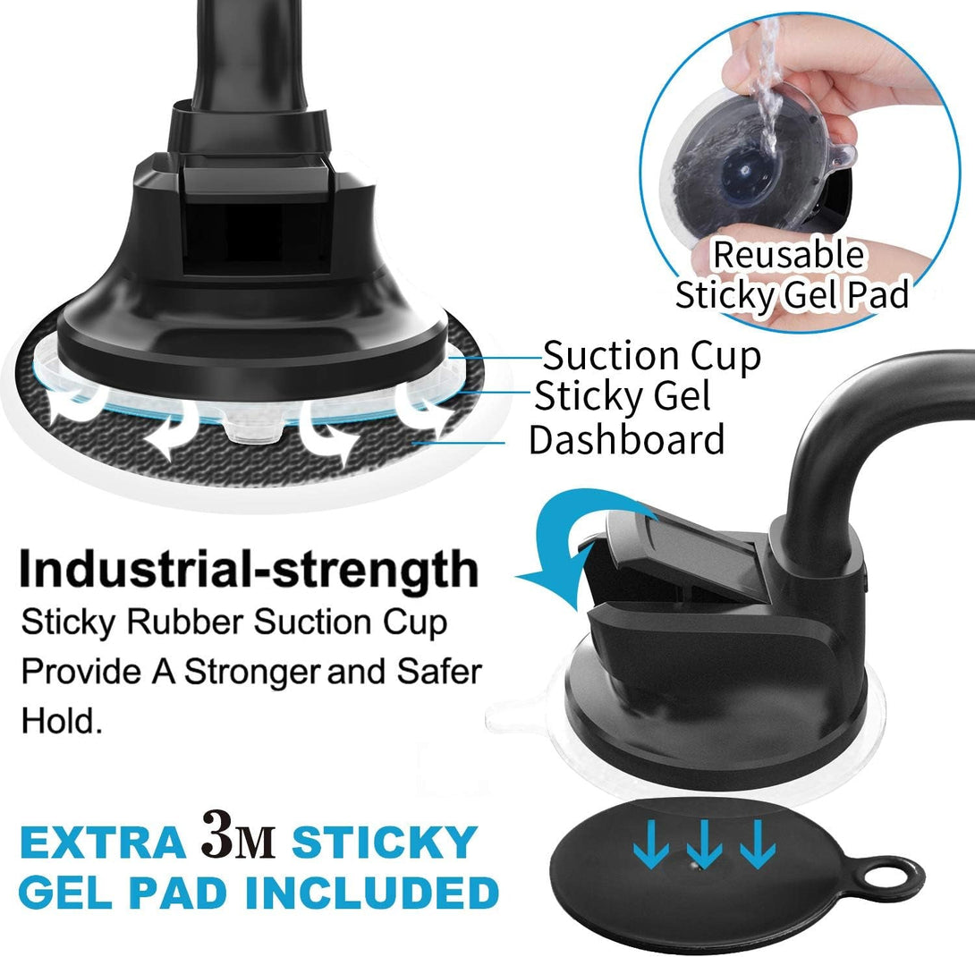 Apps2Car Magnetic Car Phone Holder Mount [6 Strong Magnets], Cell Phone Holder Car [Suction Cup], Phone Car Holder Mount [Windshield Dashboard] Fit for Most Smartphones & Mini Tablets