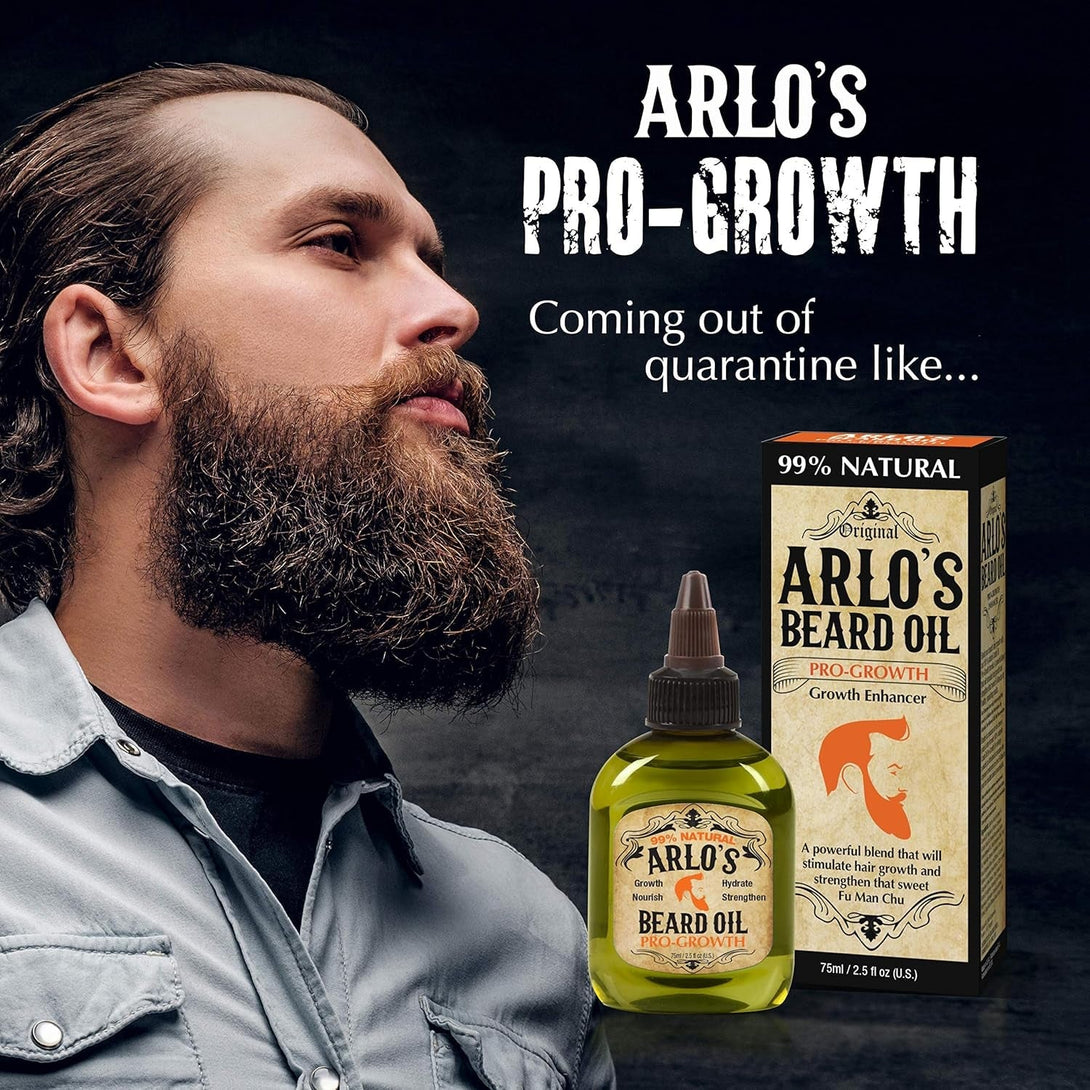 Arlo'S Pro Growth Beard Oil - Vanilla Sandalwood 2.5 Oz. - Promotes Beard Hair Growth