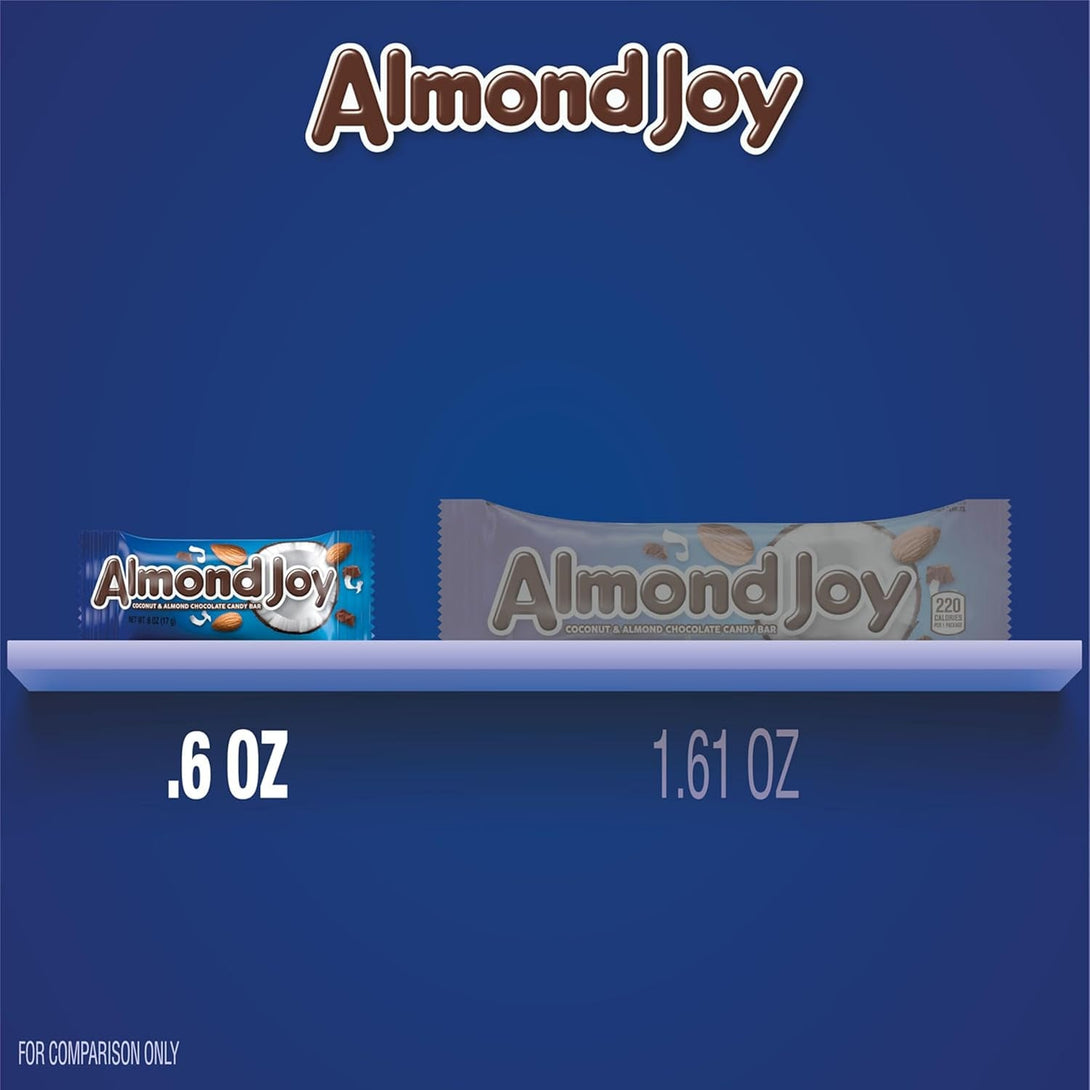 ALMOND JOY Coconut and Almond Chocolate Snack Size, Candy Pantry Pack, 15 Oz (25 Pieces)