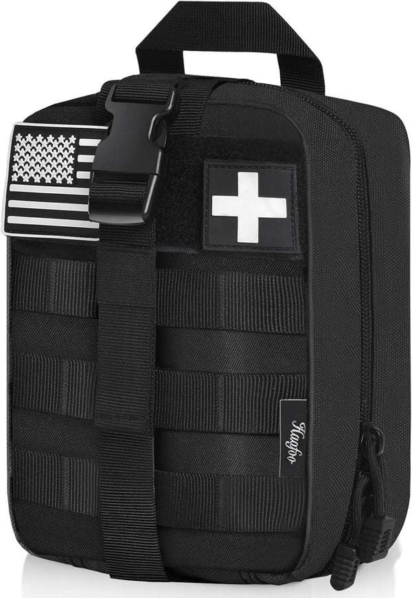 Medical Molle Pouch Tactical - 1000D Nylon First Aid Pouch, Big Capacity EMT Pouch Utility, Heavy Duty Military Grade Rip-Away Ifak Pouch for Home and Outdoor Activities（Bag Only