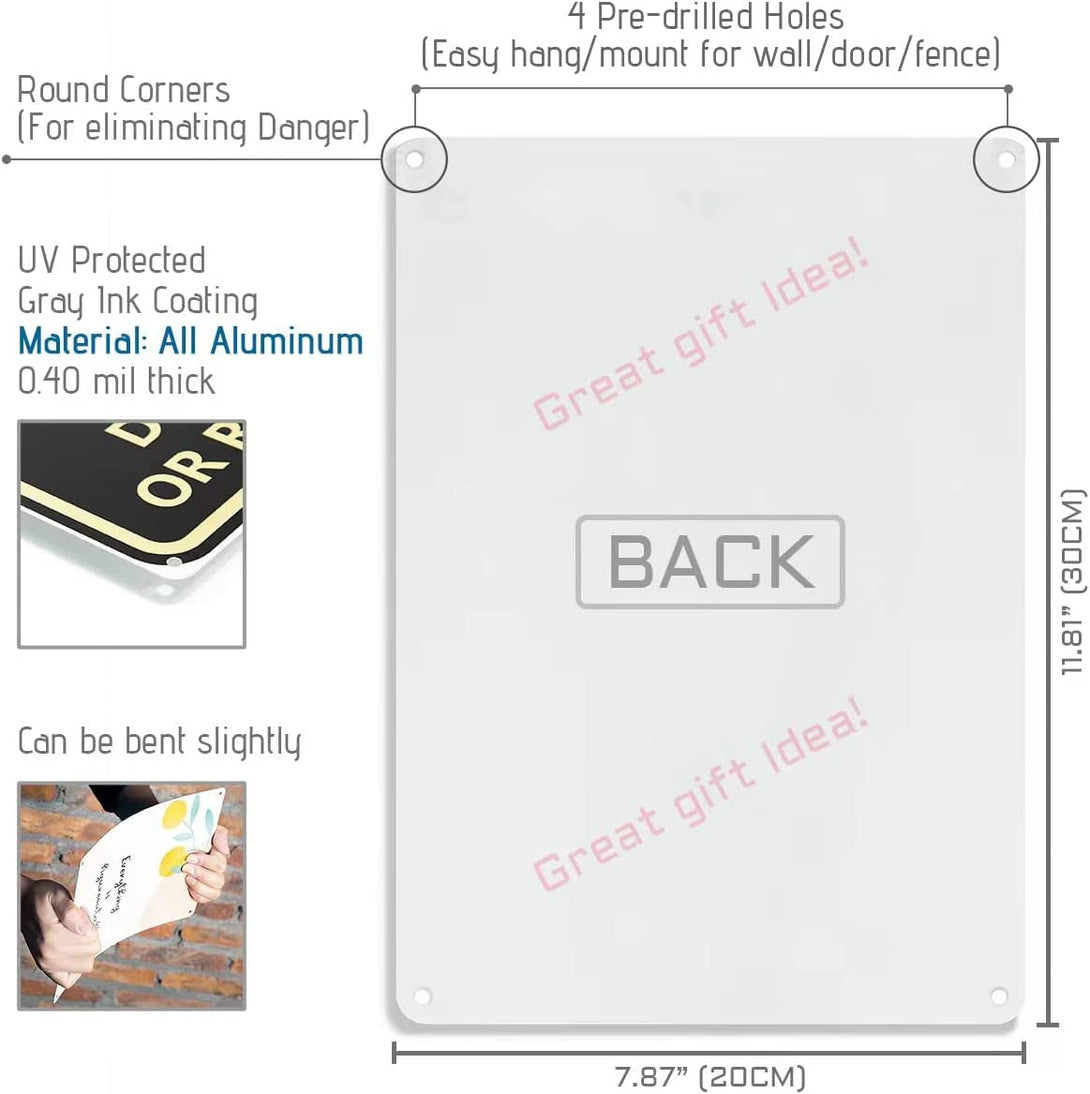 Artlunar Funny Garden Sign outside Decor - Humorous Gardening Gift for Women Enthusiasts, 12" X 8" (980)