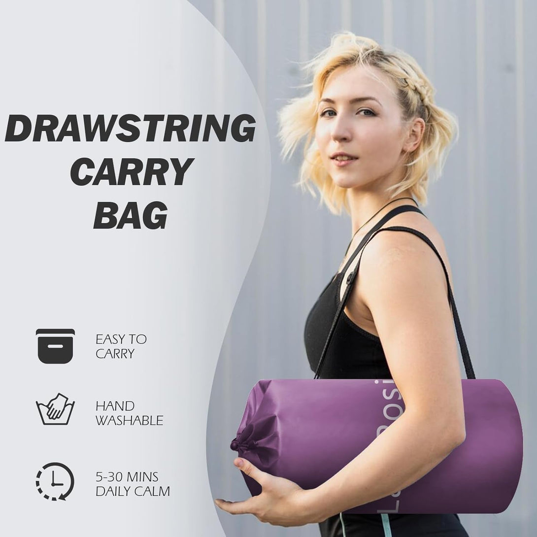 Acupressure Mat and Pillow Set with Oxford Bag, for Neck Back Pain, Muscle Relaxation Stress Relief, Relieve Sciatica and Pain Relief Set (Purple)