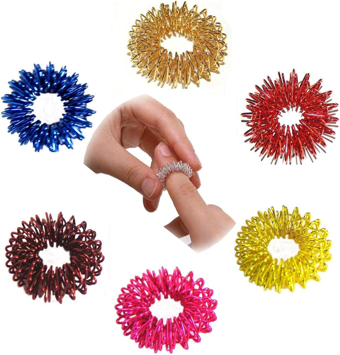 Aci Acupressure Reflexology Magnetic Pyramidal Therapy Power Pain Relief Energy Foot Health Mat Set of 1 + Sujok Rings Set of 5 L X W X H – 30 X 30 X 7 Cm Yellow Mat