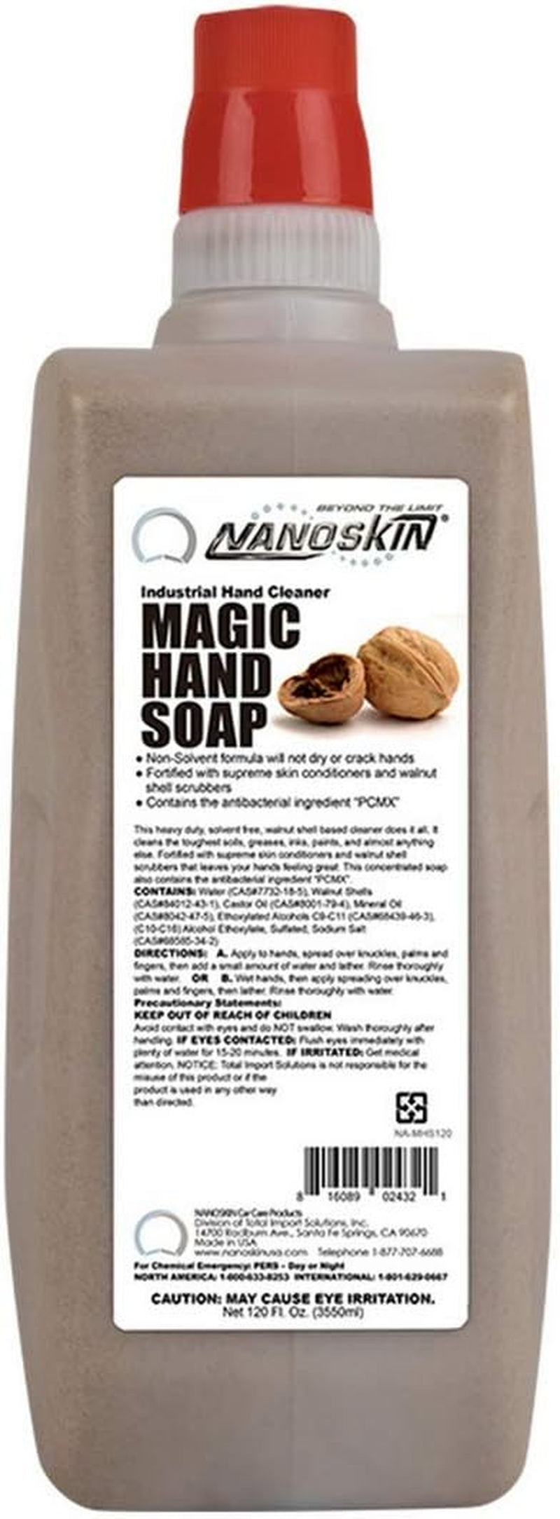 Nanoskin MAGIC HAND SOAP Industrial Hand Cleaner 120 Oz. – Designed to Be Used Routinely for the Toughest Cleaning without Drying Out Your Hands | for Home, Garage, Office, Car Wash, Car Care Center