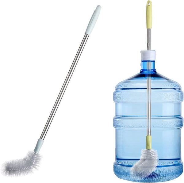 2 Pack 28" Long Bottle Brush, 3 & 5 Gallon Bottle Cleaner Brush, Nylon Bristles and Stainless Steel Handle Bendable Replaceable Brush Head Bottle Cleaning Brush