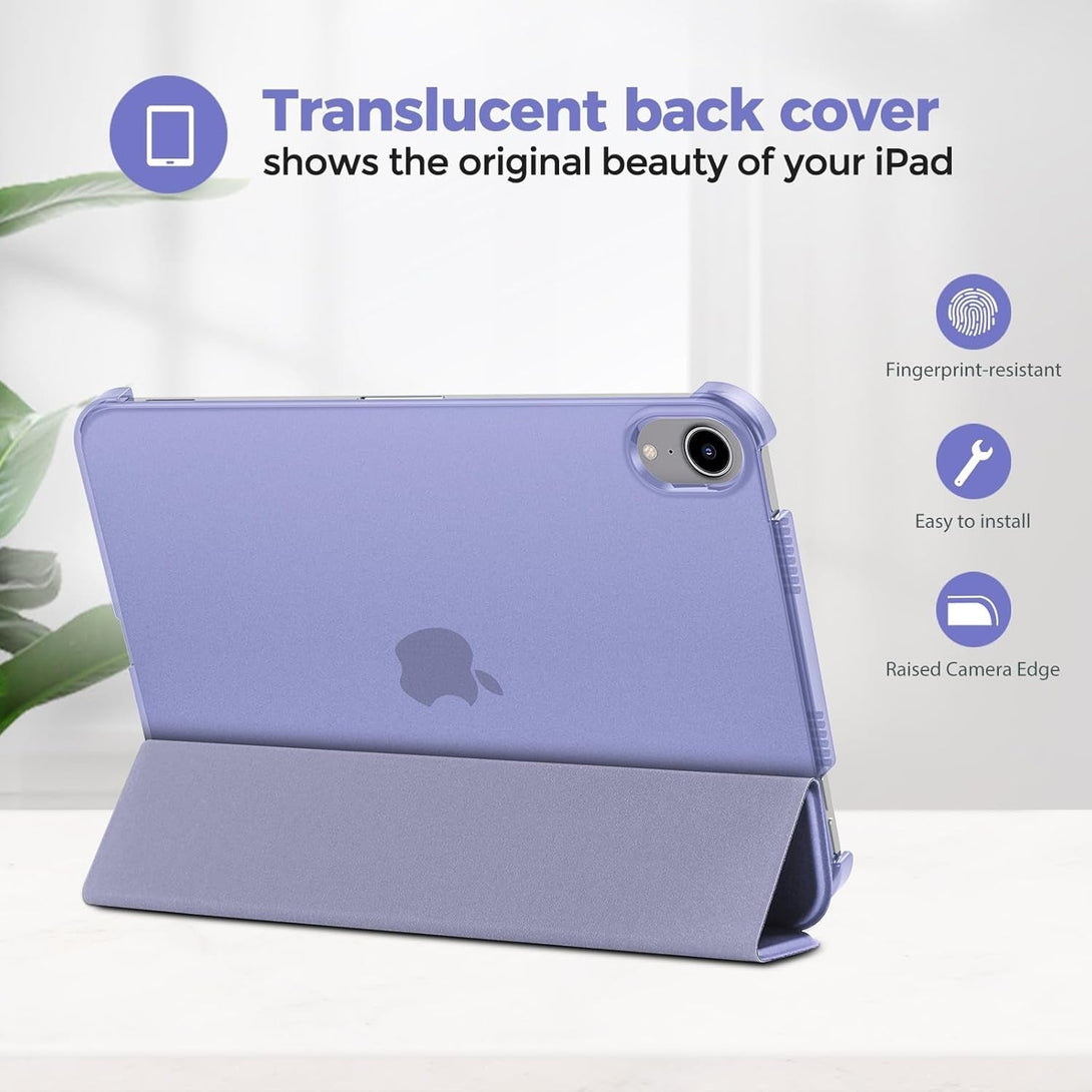 Procase Smart Case for Ipad Mini 7 A17 Pro 2024/Ipad Mini 6 2021 8.3 Inch Ipad Mini 7Th/6Th Gen Case, Hard Back Cover for Ipad Mini 8.3 7Th Gen A2995/A2996/A2993/6Th Gen A2567 A2568 A2569 -Lightpurple