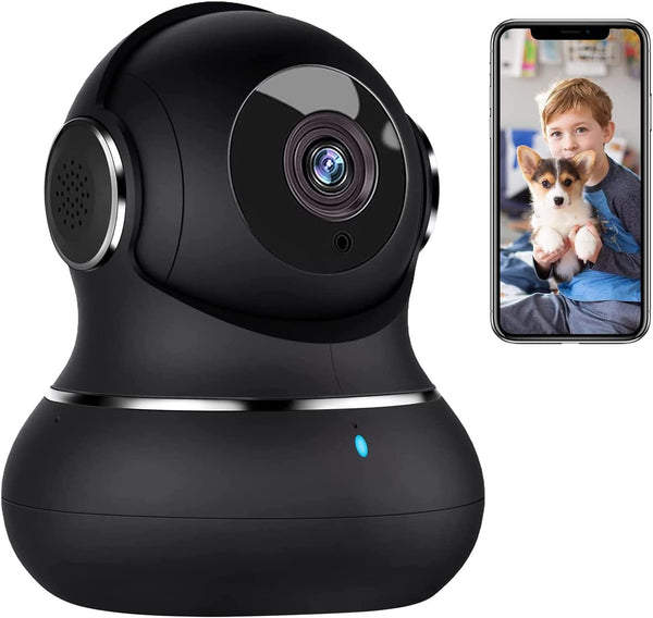 Litokam 2K Indoor Security Camera, 360° Cameras for Home Security Indoor with Motion Detection, Pet Camera with Phone App, Baby Monitor-Night Vision