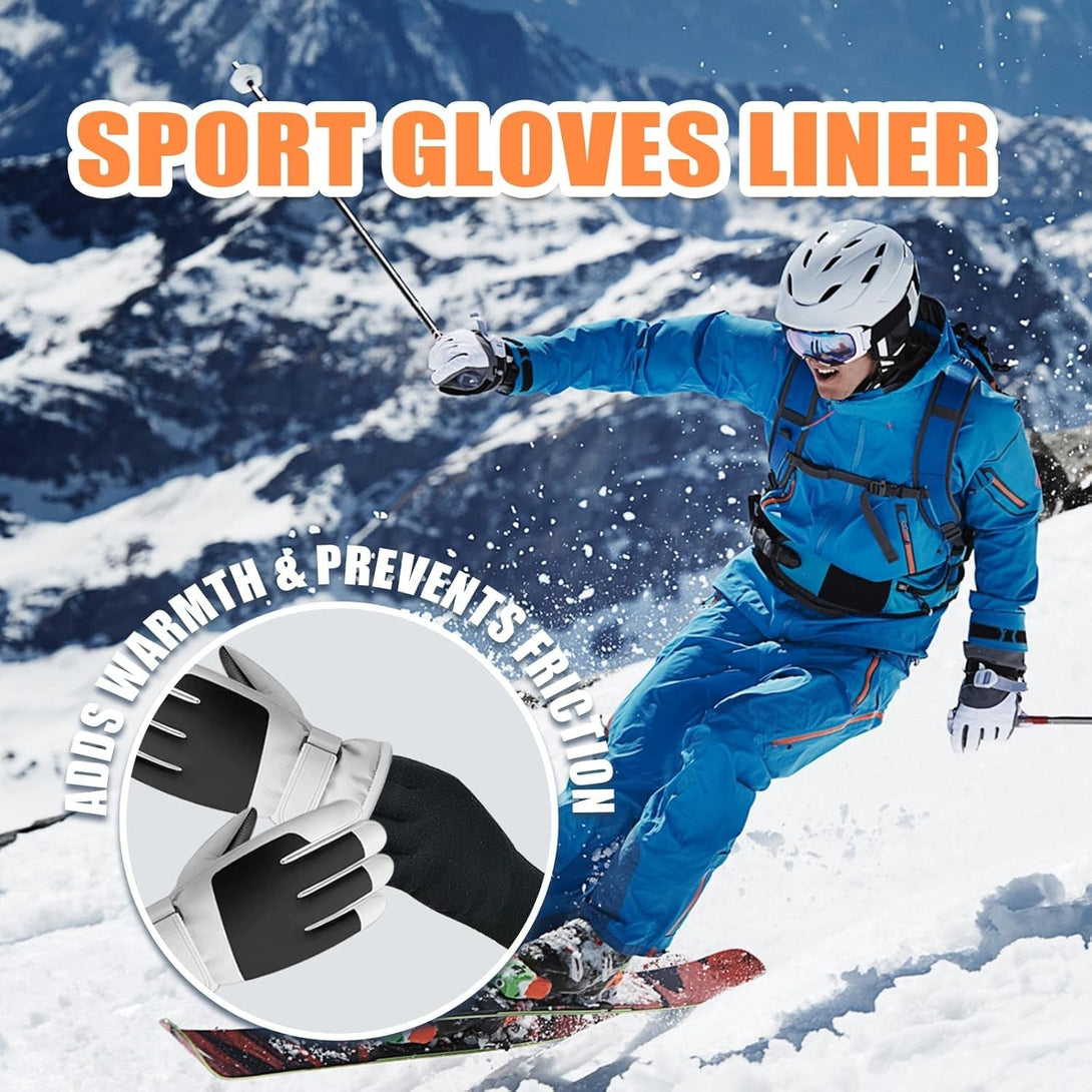 Ultra-Thin Liner Gloves, Touchscreen Weather Warm Knit Winter Glove for Hiking, Running, Driving, Magic Gloves