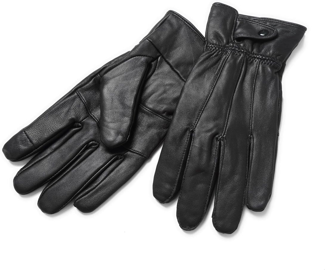REED Men'S Genuine Leather Warm Lined Driving Gloves - Touchscreen Texting Compatible