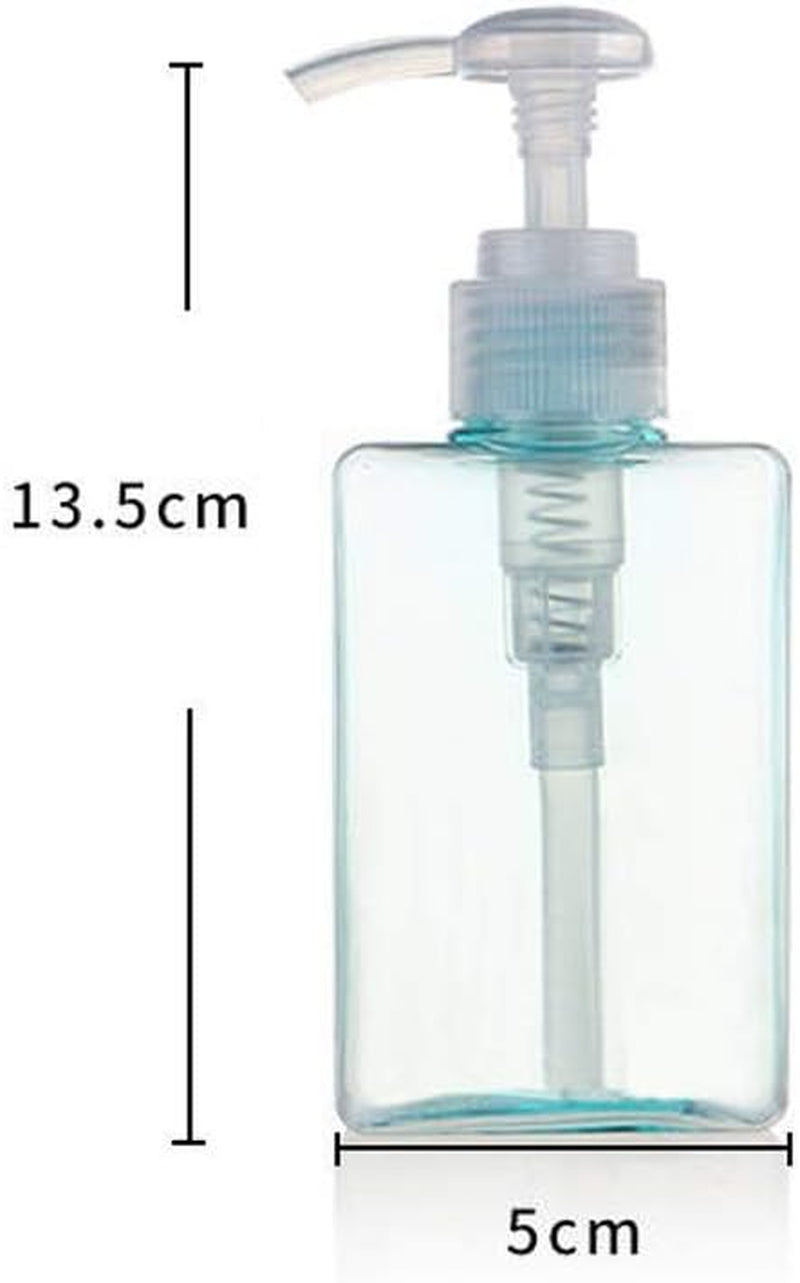 100Ml / 3.3Oz Refillable Empty Plastic Pump Bottles Jars Set for Makeup Cosmetic Bath Shower Shampoo Hair-Conditioner Toiletries Liquid Containers Bathroom Accessory Set (Transparent)