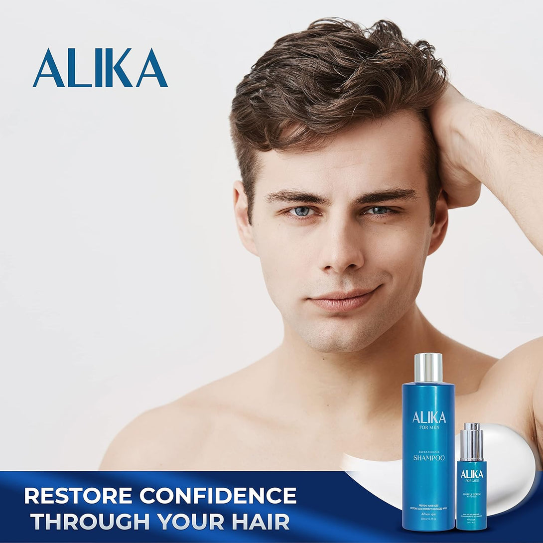 ALIKA Combo Shampoo and Serum Set Hair Growth for Men, Grow Gorgeous Hair Growth, Hair Loss Treatments, Suitable for Dry, Oily, Normal Scalp