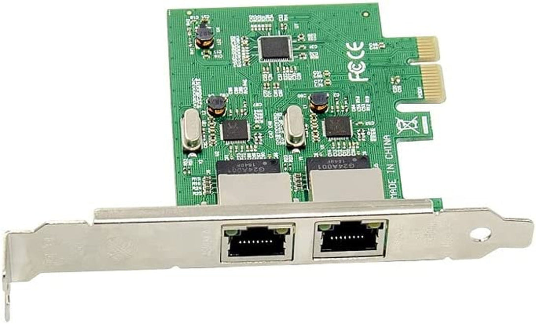 XM-NA3820 PCI-E 2-Port Dual 10/100/1000Mbps Gigabit Ethernet PCI Express (Pcie X1) Server Network Card/Network Adapter, Realtek RTL8111F Chipset, Windows 11 & Linux Supported