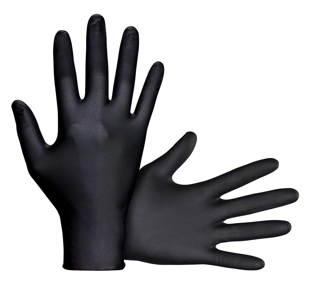 Raven Powder Free Nitrile Disposable Gloves 7 Mil - XL Latex Free, Chemical + Puncture Resistant, Textured Grip, Single Use for Automotive, Industrial, Janitorial, MRO, Food Service 66519