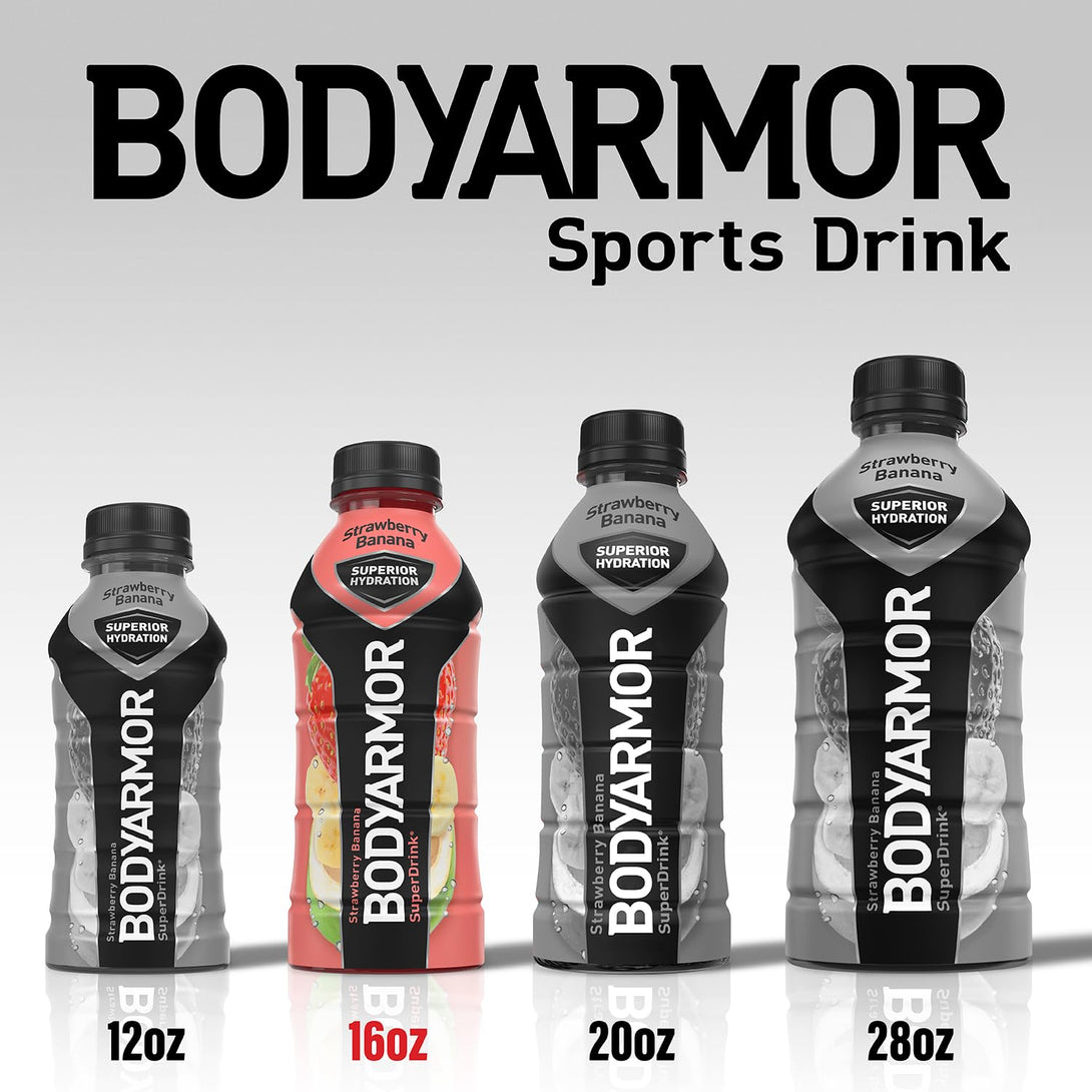 BODYARMOR Sports Drink Sports Beverage, Pineapple Coconut, Coconut Water Hydration, Natural Flavors with Vitamins, Potassium-Packed Electrolytes, Perfect for Athletes, 16 Fl Oz (Pack of 12)