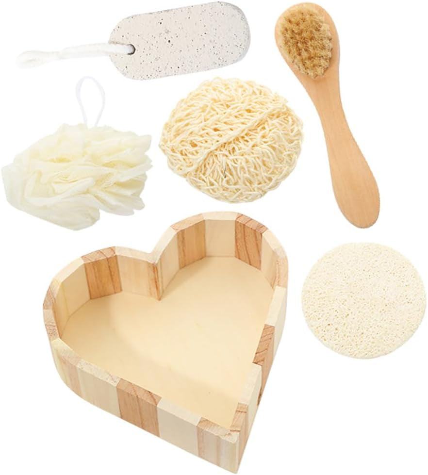 Skin Care Set Cleaning Tools Accessories Body Exfoliating Bath Shower Set Body Scrubber Bath Brush Toiletries Large Rope Loofah