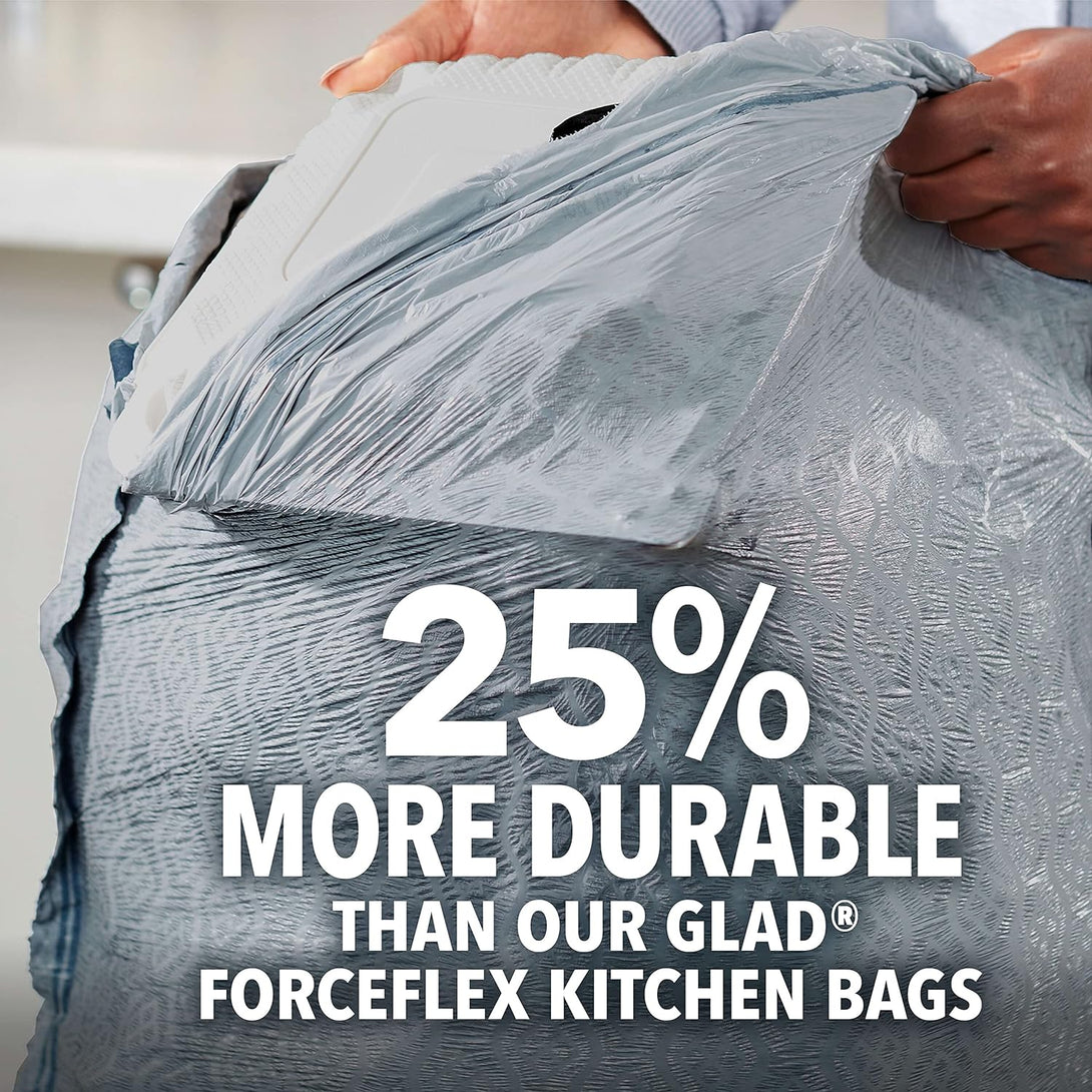 Glad Forceflex Maxstrength XL Kitchen Trash Bags, 20 Gal, Fresh Clean, 80 Ct (Package May Vary)