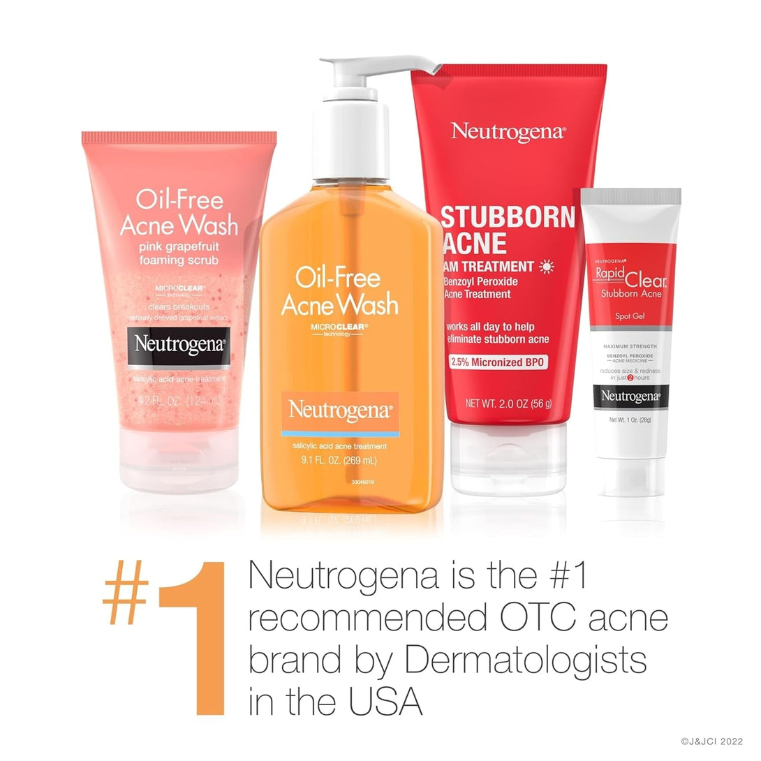 Neutrogena Rapid Clear Maximum Strength Acne Face Pads, for Acne Prone Skin, Salicylic Acid Treatment to Help Fight Breakouts, Oil-Free Facial Cleansing Pads with 2% Salicylic Acid Treatment, 60 Count