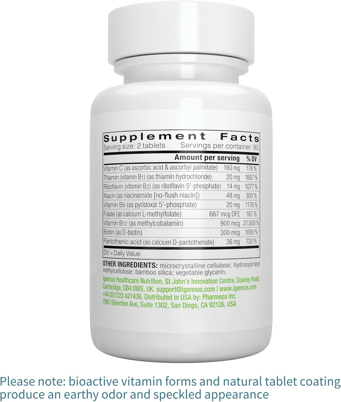 Igennus Super B-Complex Methylated B-Vitamins, MTHFR Supplement with Methylfolate & B12 Methylcobalamin, High Bioavailability & Potency, Vegan, Lab Verified, 180 Small Tablets
