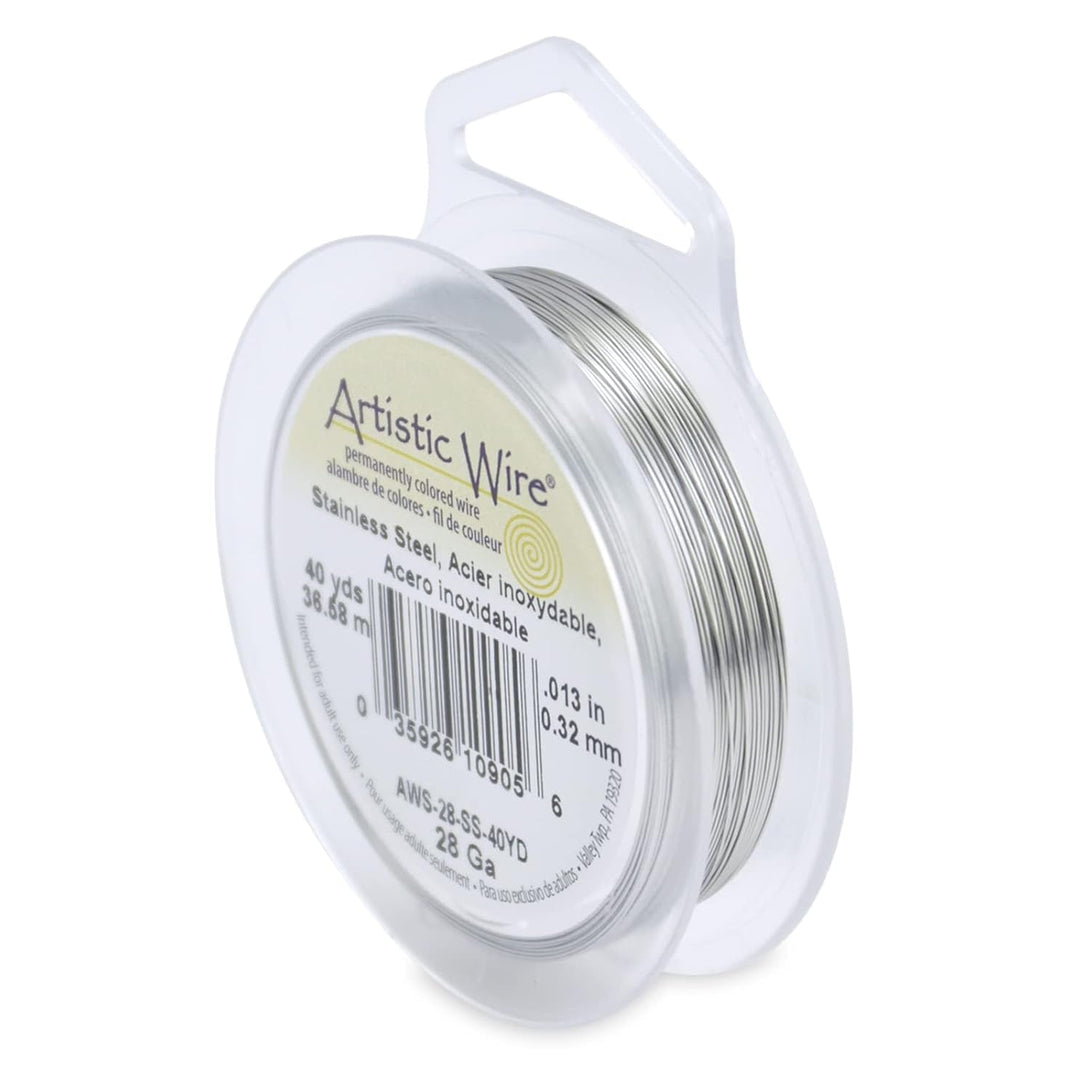 Artistic Wire 28 Gauge Stainless Steel Craft Jewelry Wrapping Wire Wire, 40 Yd