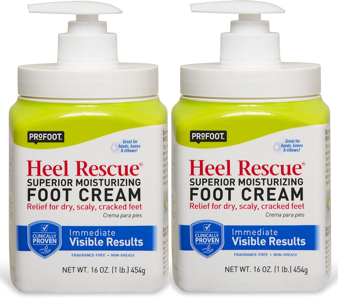 Profoot Heel Rescue Foot Cream 16 Ounce Bottle, 2 Pack, for Cracked, Calloused or Chapped Skin