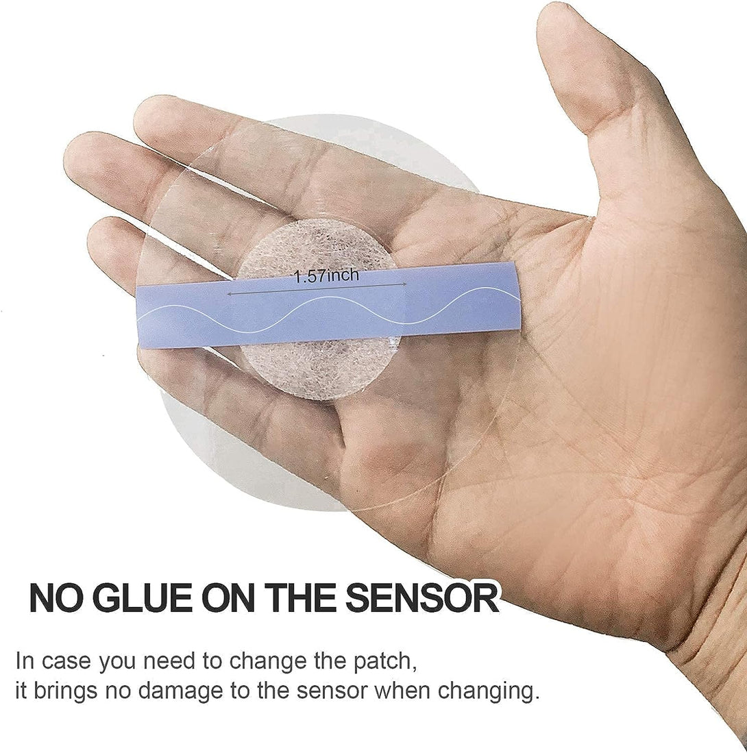 60Pack Libre Sensor Covers Latex-Free Medical Adhesive Patches for Libre 2/3 Precut CGM Tape with No Glue on the Center Waterproof and Strong Stick for Long Stay