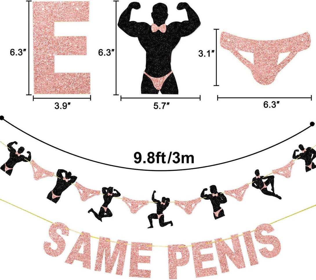 Bachelorette Party Banner, Rose Gold Bachelorette Party Decorations, Hen Party Banner Sign Decorations Bridal Shower Supplies