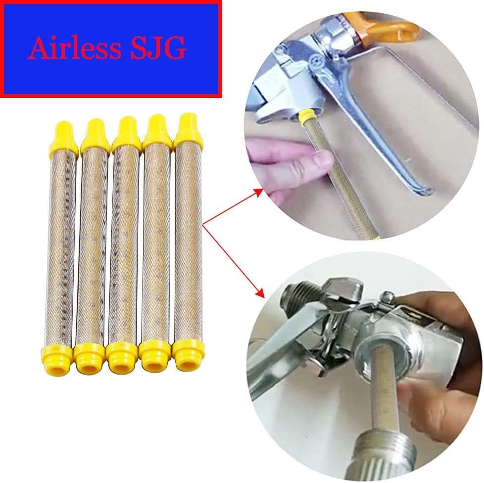 Airless Spray Gun Filter 20PCS 100 Mesh Yellow for Titan/Wagner/Spraytech Airless Spray Gun Filter Replacement 581-062 581062 0089959 0089324 0154675